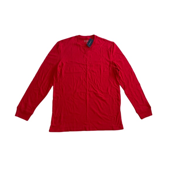 Club Room Men’s V-Neck Long Sleeve T-Shirt Created For Macy’s Fire Size L - Picture 3 of 9